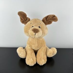 Baby Ganz Doggy Socks Sitting Puppy Dog 10” Beige Brown Plush Stuffed Animal